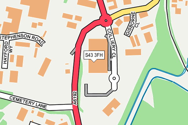 S43 3FH map - OS OpenMap – Local (Ordnance Survey) S43 3FH map - OS OpenMap – Local (Ordnance Survey)