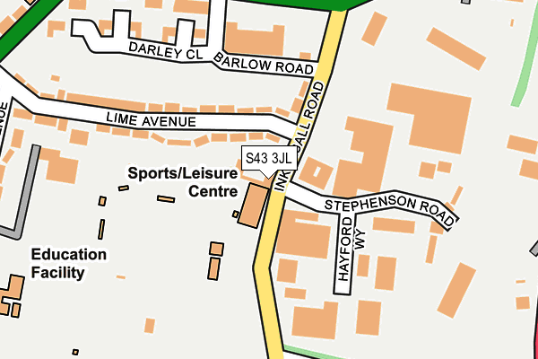 S43 3JL map - OS OpenMap – Local (Ordnance Survey) S43 3JL map - OS OpenMap – Local (Ordnance Survey)