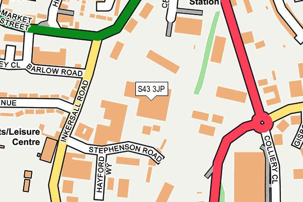 S43 3JP map - OS OpenMap – Local (Ordnance Survey) S43 3JP map - OS OpenMap – Local (Ordnance Survey)