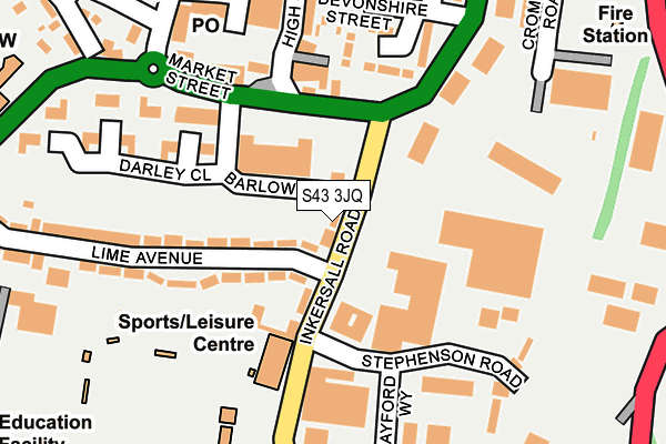 S43 3JQ map - OS OpenMap – Local (Ordnance Survey) S43 3JQ map - OS OpenMap – Local (Ordnance Survey)