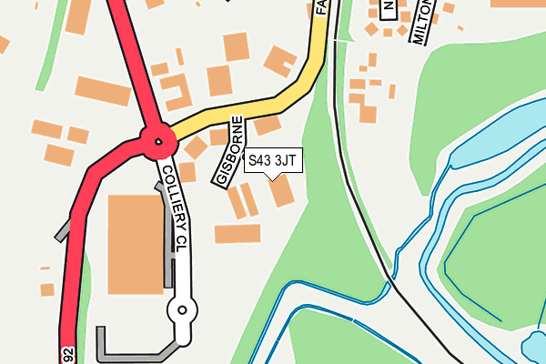 S43 3JT map - OS OpenMap – Local (Ordnance Survey) S43 3JT map - OS OpenMap – Local (Ordnance Survey)