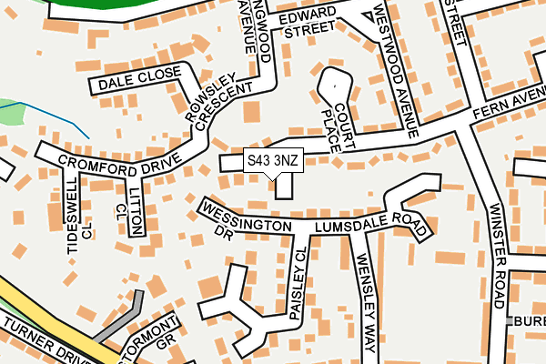 S43 3NZ map - OS OpenMap – Local (Ordnance Survey) S43 3NZ map - OS OpenMap – Local (Ordnance Survey)