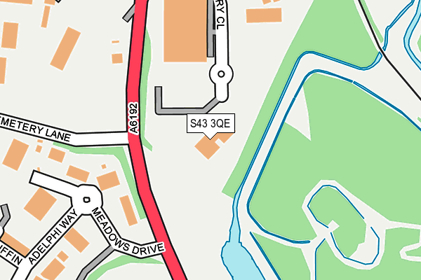 S43 3QE map - OS OpenMap – Local (Ordnance Survey) S43 3QE map - OS OpenMap – Local (Ordnance Survey)