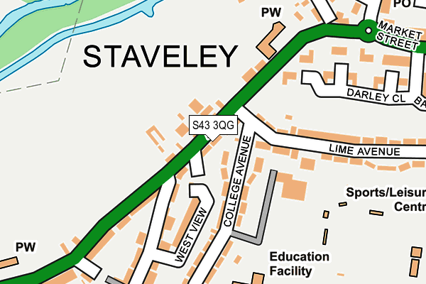 S43 3QG map - OS OpenMap – Local (Ordnance Survey) S43 3QG map - OS OpenMap – Local (Ordnance Survey)