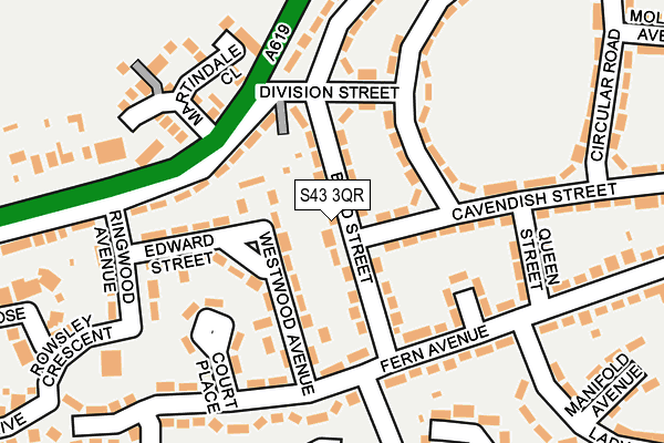 S43 3QR map - OS OpenMap – Local (Ordnance Survey) S43 3QR map - OS OpenMap – Local (Ordnance Survey)