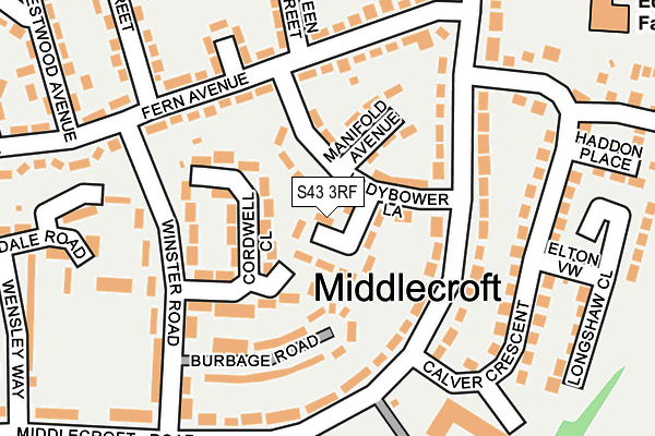 S43 3RF map - OS OpenMap – Local (Ordnance Survey) S43 3RF map - OS OpenMap – Local (Ordnance Survey)