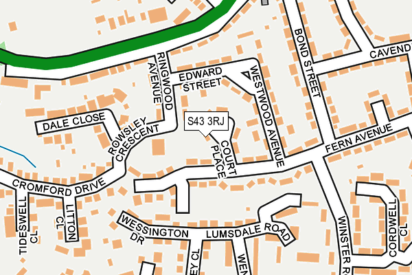 S43 3RJ map - OS OpenMap – Local (Ordnance Survey) S43 3RJ map - OS OpenMap – Local (Ordnance Survey)
