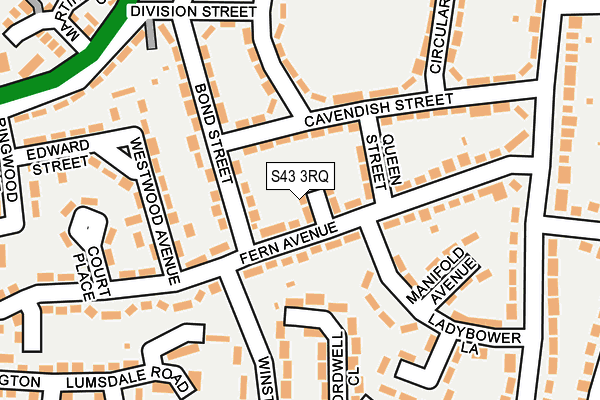 S43 3RQ map - OS OpenMap – Local (Ordnance Survey) S43 3RQ map - OS OpenMap – Local (Ordnance Survey)