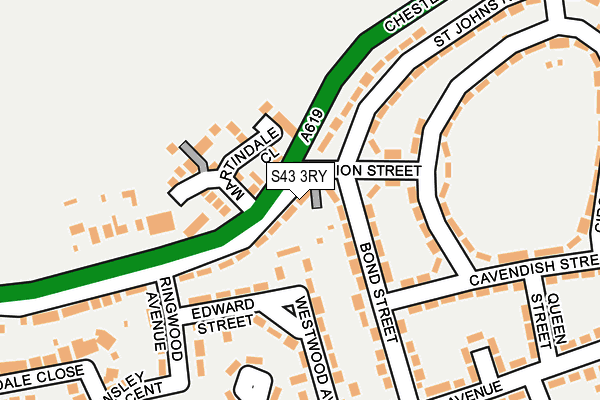 S43 3RY map - OS OpenMap – Local (Ordnance Survey) S43 3RY map - OS OpenMap – Local (Ordnance Survey)