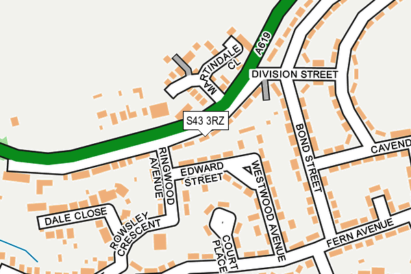 S43 3RZ map - OS OpenMap – Local (Ordnance Survey) S43 3RZ map - OS OpenMap – Local (Ordnance Survey)