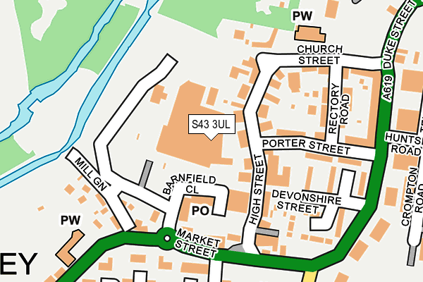S43 3UL map - OS OpenMap – Local (Ordnance Survey) S43 3UL map - OS OpenMap – Local (Ordnance Survey)
