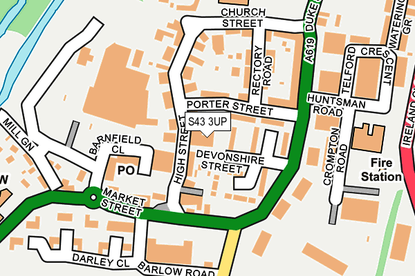 S43 3UP map - OS OpenMap – Local (Ordnance Survey) S43 3UP map - OS OpenMap – Local (Ordnance Survey)