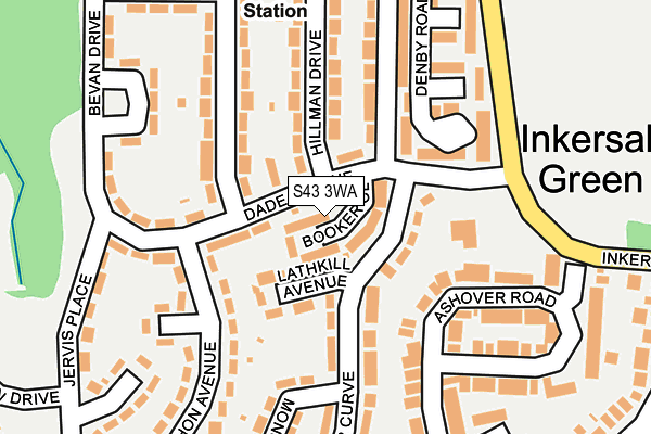 S43 3WA map - OS OpenMap – Local (Ordnance Survey) S43 3WA map - OS OpenMap – Local (Ordnance Survey)