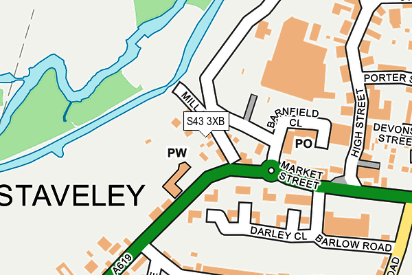 S43 3XB map - OS OpenMap – Local (Ordnance Survey) S43 3XB map - OS OpenMap – Local (Ordnance Survey)