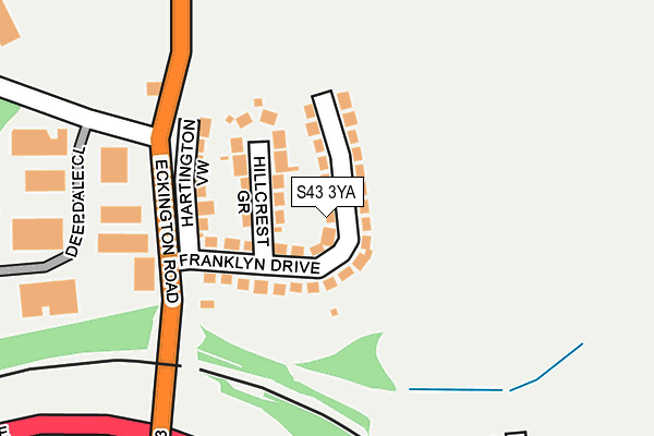 S43 3YA map - OS OpenMap – Local (Ordnance Survey) S43 3YA map - OS OpenMap – Local (Ordnance Survey)
