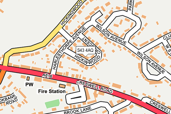 S43 4AQ map - OS OpenMap – Local (Ordnance Survey) S43 4AQ map - OS OpenMap – Local (Ordnance Survey)