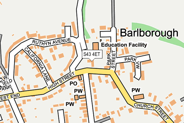S43 4ET map - OS OpenMap – Local (Ordnance Survey) S43 4ET map - OS OpenMap – Local (Ordnance Survey)