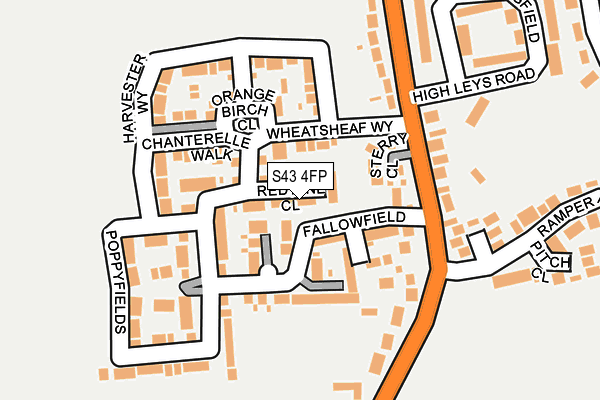 S43 4FP map - OS OpenMap – Local (Ordnance Survey) S43 4FP map - OS OpenMap – Local (Ordnance Survey)