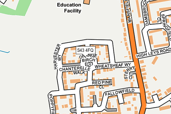 S43 4FQ map - OS OpenMap – Local (Ordnance Survey) S43 4FQ map - OS OpenMap – Local (Ordnance Survey)
