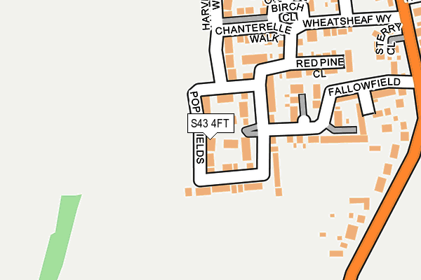 S43 4FT map - OS OpenMap – Local (Ordnance Survey) S43 4FT map - OS OpenMap – Local (Ordnance Survey)