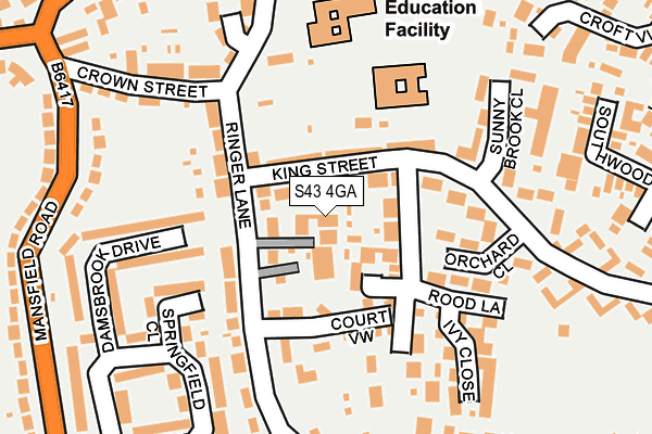 S43 4GA map - OS OpenMap – Local (Ordnance Survey) S43 4GA map - OS OpenMap – Local (Ordnance Survey)