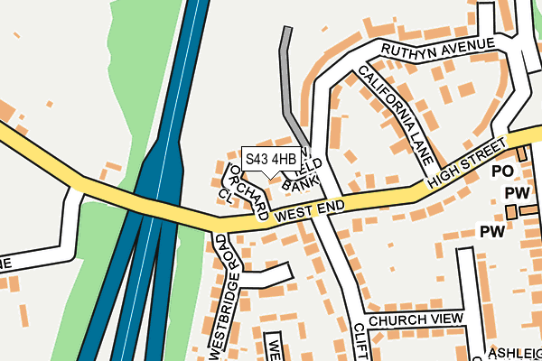 S43 4HB map - OS OpenMap – Local (Ordnance Survey) S43 4HB map - OS OpenMap – Local (Ordnance Survey)