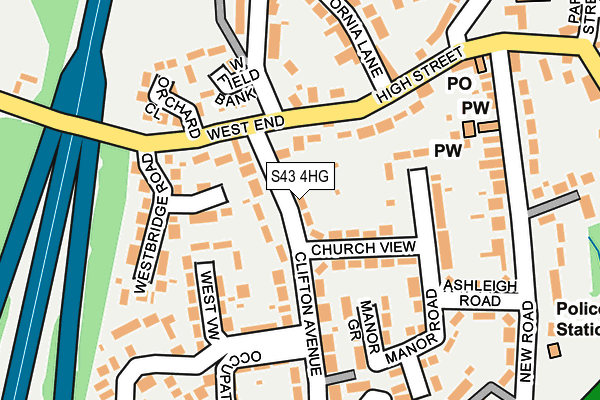 S43 4HG map - OS OpenMap – Local (Ordnance Survey) S43 4HG map - OS OpenMap – Local (Ordnance Survey)