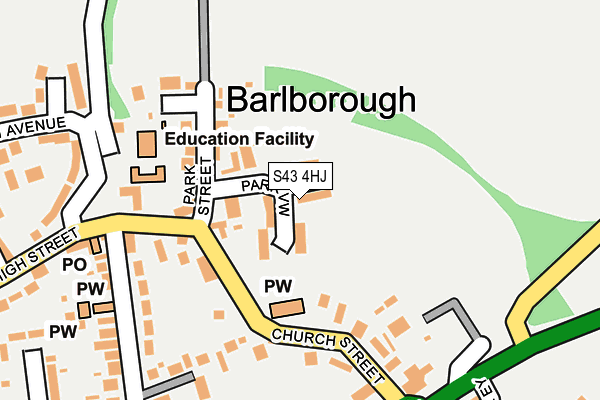 S43 4HJ map - OS OpenMap – Local (Ordnance Survey) S43 4HJ map - OS OpenMap – Local (Ordnance Survey)