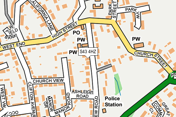 S43 4HZ map - OS OpenMap – Local (Ordnance Survey) S43 4HZ map - OS OpenMap – Local (Ordnance Survey)