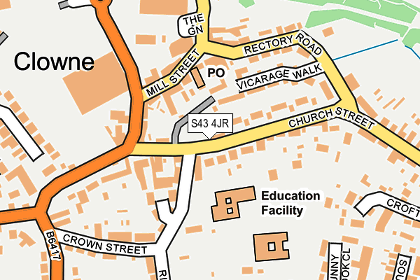 S43 4JR map - OS OpenMap – Local (Ordnance Survey) S43 4JR map - OS OpenMap – Local (Ordnance Survey)