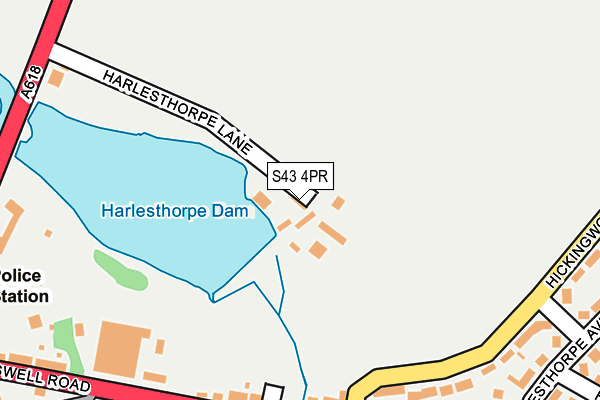 S43 4PR map - OS OpenMap – Local (Ordnance Survey) S43 4PR map - OS OpenMap – Local (Ordnance Survey)
