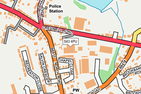 S43 4PU map - OS OpenMap – Local (Ordnance Survey) S43 4PU map - OS OpenMap – Local (Ordnance Survey)