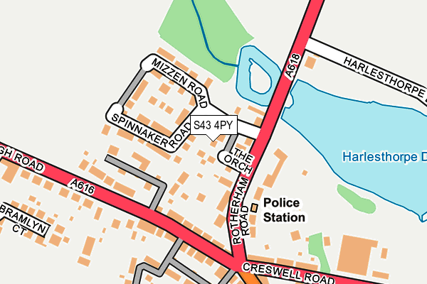 S43 4PY map - OS OpenMap – Local (Ordnance Survey) S43 4PY map - OS OpenMap – Local (Ordnance Survey)
