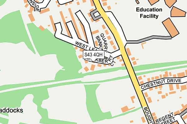 S43 4QH map - OS OpenMap – Local (Ordnance Survey) S43 4QH map - OS OpenMap – Local (Ordnance Survey)