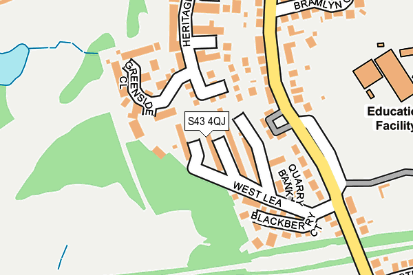S43 4QJ map - OS OpenMap – Local (Ordnance Survey) S43 4QJ map - OS OpenMap – Local (Ordnance Survey)