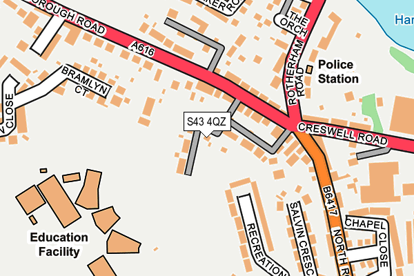 S43 4QZ map - OS OpenMap – Local (Ordnance Survey) S43 4QZ map - OS OpenMap – Local (Ordnance Survey)