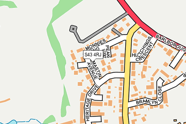 S43 4RJ map - OS OpenMap – Local (Ordnance Survey) S43 4RJ map - OS OpenMap – Local (Ordnance Survey)