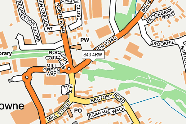 S43 4RW map - OS OpenMap – Local (Ordnance Survey) S43 4RW map - OS OpenMap – Local (Ordnance Survey)