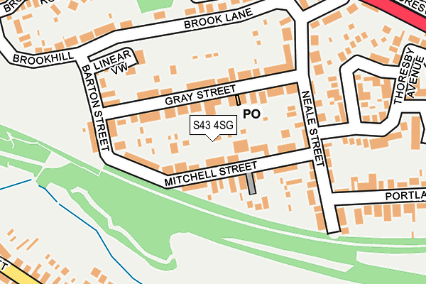 S43 4SG map - OS OpenMap – Local (Ordnance Survey) S43 4SG map - OS OpenMap – Local (Ordnance Survey)