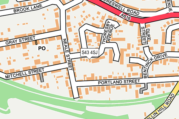 S43 4SJ map - OS OpenMap – Local (Ordnance Survey) S43 4SJ map - OS OpenMap – Local (Ordnance Survey)