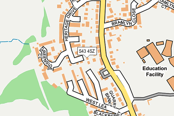 S43 4SZ map - OS OpenMap – Local (Ordnance Survey) S43 4SZ map - OS OpenMap – Local (Ordnance Survey)