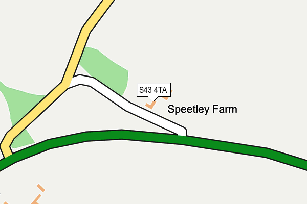 S43 4TA map - OS OpenMap – Local (Ordnance Survey) S43 4TA map - OS OpenMap – Local (Ordnance Survey)