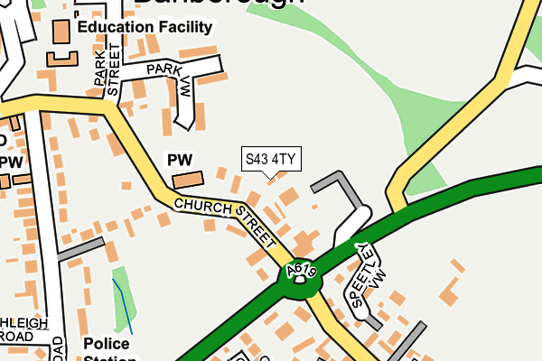 S43 4TY map - OS OpenMap – Local (Ordnance Survey) S43 4TY map - OS OpenMap – Local (Ordnance Survey)