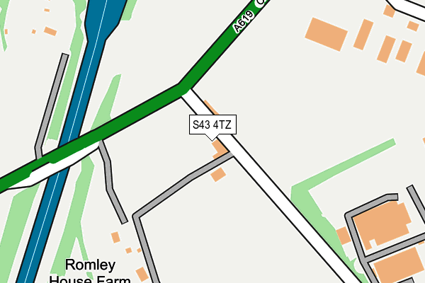 S43 4TZ map - OS OpenMap – Local (Ordnance Survey) S43 4TZ map - OS OpenMap – Local (Ordnance Survey)