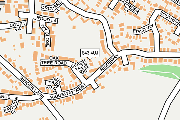S43 4UJ map - OS OpenMap – Local (Ordnance Survey) S43 4UJ map - OS OpenMap – Local (Ordnance Survey)