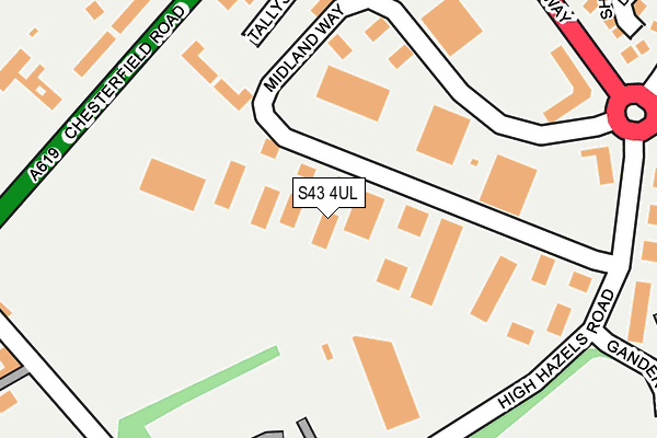 S43 4UL map - OS OpenMap – Local (Ordnance Survey) S43 4UL map - OS OpenMap – Local (Ordnance Survey)