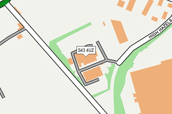 S43 4UZ map - OS OpenMap – Local (Ordnance Survey) S43 4UZ map - OS OpenMap – Local (Ordnance Survey)