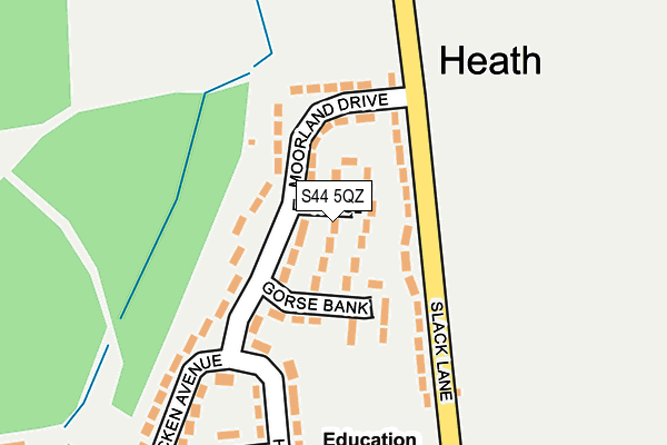 S44 5QZ map - OS OpenMap – Local (Ordnance Survey) S44 5QZ map - OS OpenMap – Local (Ordnance Survey)