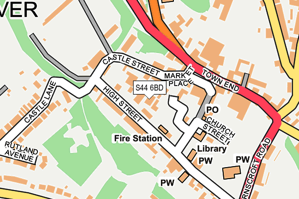 S44 6BD map - OS OpenMap – Local (Ordnance Survey) S44 6BD map - OS OpenMap – Local (Ordnance Survey)