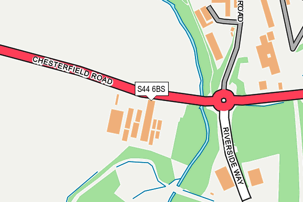 S44 6BS map - OS OpenMap – Local (Ordnance Survey) S44 6BS map - OS OpenMap – Local (Ordnance Survey)